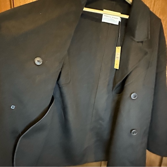 Rebecca Minkoff Black Double-Breasted Pea Coat - Picture 7 of 7